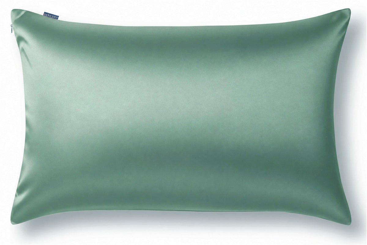 RENESSY Organic Silk Pillowcase 50x75cm, 100% Mulberry Silk, 22 Momme – Sage Green
